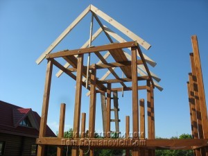 Стропилка крыши детского городка