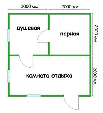 План бани 4 на 4 метра с мансардой. План бани 4 на 4 метра.