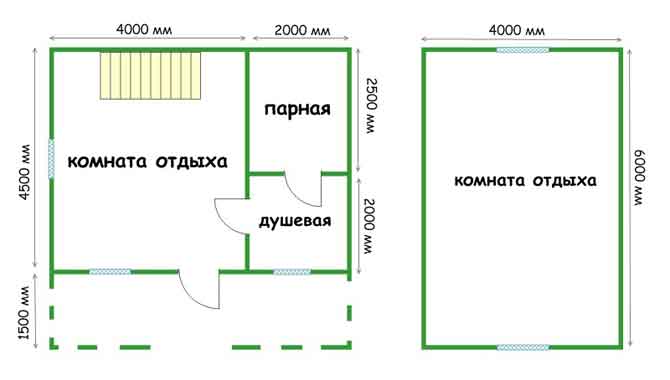 План бани 6 на 6 метров. План бани 6 на 6 метров.