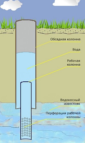 Схема артезианской скважины на известняк колодец или скважина плюсы и минусы