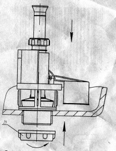 Установить клапан выпуска в бачок и закрепить гайкой