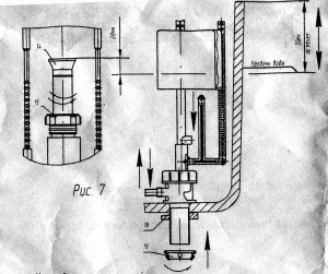 Установить наполнительный клапан в отверстие дачка и закрепить гайкой