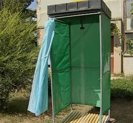 Плоский бак для летней душевой кабины Плоский бак для летней душевой кабины