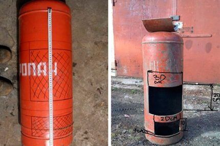 Подготовка газового баллона к изготовлению печки буржуйки на отработке Баллон