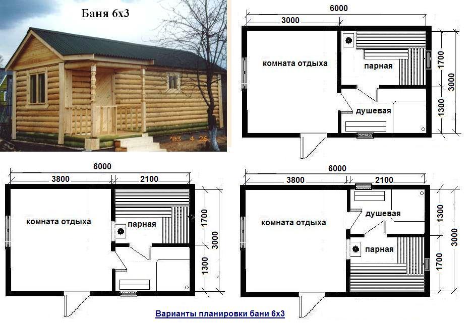 Планировка бани