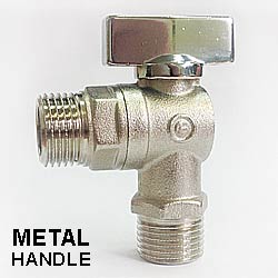 Кран угловой 1/2-1/2 шаровый, с металлической ручкой METAL HANDLE, арт 056 FORNARA s.p.a. Форнара Италия
