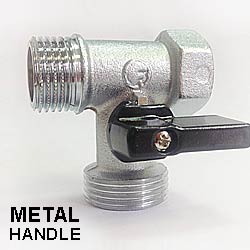 Кран трехпроходной шаровый, мини, с металлической ручкой METAL HANDLE, арт 128 FORNARA s.p.a. Форнара Италия
