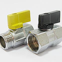 Кран проходной шаровый мини mini 1/2 - 1/2 арт 080 арт 100 FORNARA s.p.a. Форнара Италия