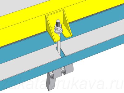 Эксцентриковый зажим в столе.