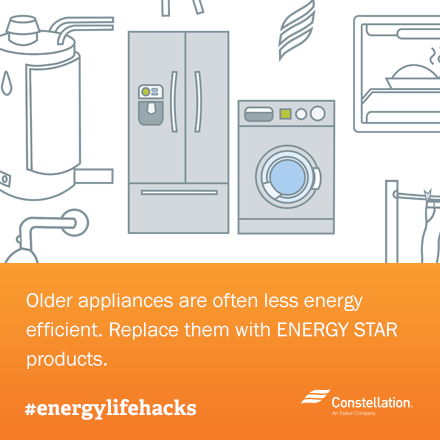ways to save energy - replace old appliances with energy star