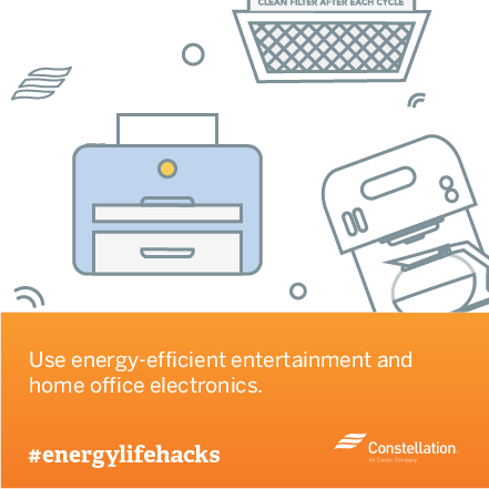 energy saving tip - use energy efficient electronics