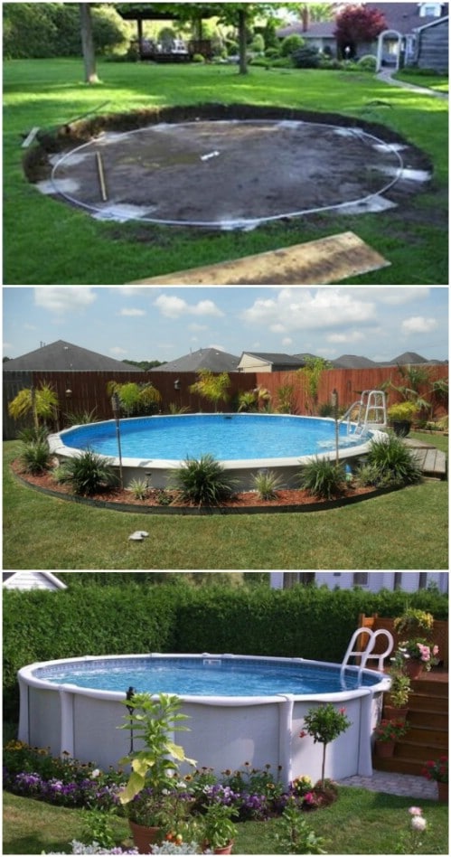 Surround Your Aboveground Pool with Beautiful Plants.