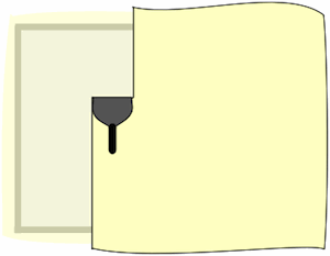 drawing demonstrating the first skim coat over a large area