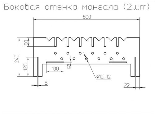 Боковая стенка мангала