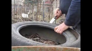 Режем б/у автопокрышки сами