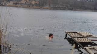 Правильное плаванье в ледяной воде, и как плавать в ледяной воде, привык в ледяной воде.
