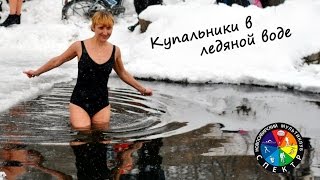 Купальники в ледяной воде [Siberian swimmers in the icy water]