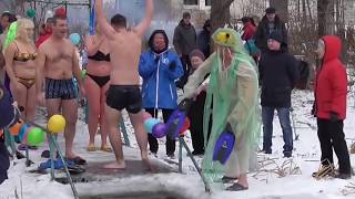 открытие 54-ого зимнего сезона плавания в ледяной воде. Липецкие моржи. 2016