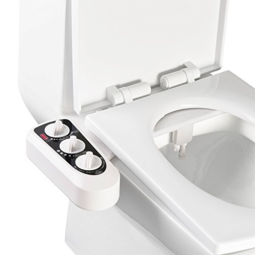 Greatic CB2000 Self Cleaning Nozzle Fresh Water Non-Electric Mechanical Bidet Toilet Attachment, White