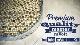Радиусный душевой поддон из мозаики. САМЫЙ БЫСТРЫЙ СПОСОБ!