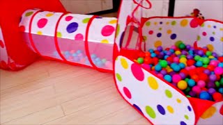Палатка-домик с туннелем и сухим бассейном + 500 шаров для детей с Аliexpress.
