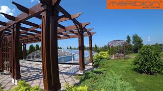 накрытие для бассейна Modern от Meridian раздвижные павильоны для бассейна