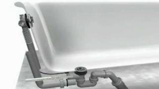 Монтаж сливного набора для ванны HANSGROHE Exafill 58113 000