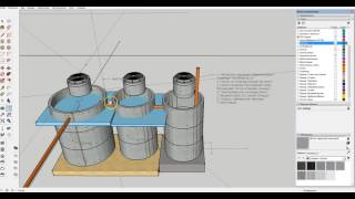 Проект трехкамерного септика из бетонных колец. Обзор промежуточной 3D модели.