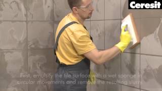 Installation of chemical resistant system: Grouting