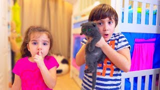 Камиль НАШЕЛ КОТЕНКА! Аминка НЕ ХОЧЕТ ОТДАВАТЬ обратно! Для детей kids children