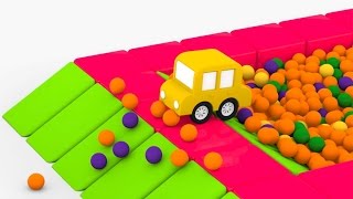 Мультики для самых маленьких - 4 машинки - сухой бассейн с шариками