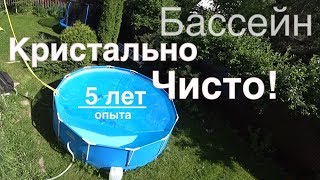 Каркасный бассейн BESTWAY или INTEX на даче, Личный Опыт, как чистить, установить и осветлить воду