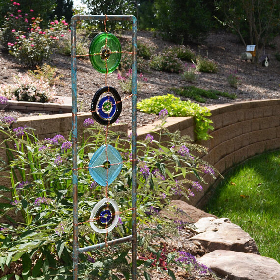 Recycled Glass Garden Trellis
