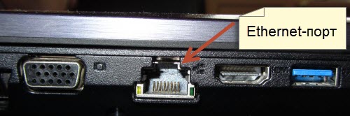 Ethernet порт на ноутбуке