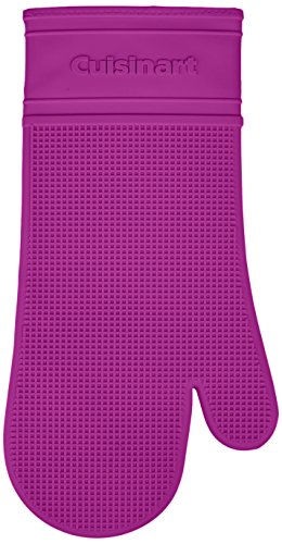 Cuisinart Silicone Heat-Proof Oven Mitt with Quilted Cotton Lining, Purple