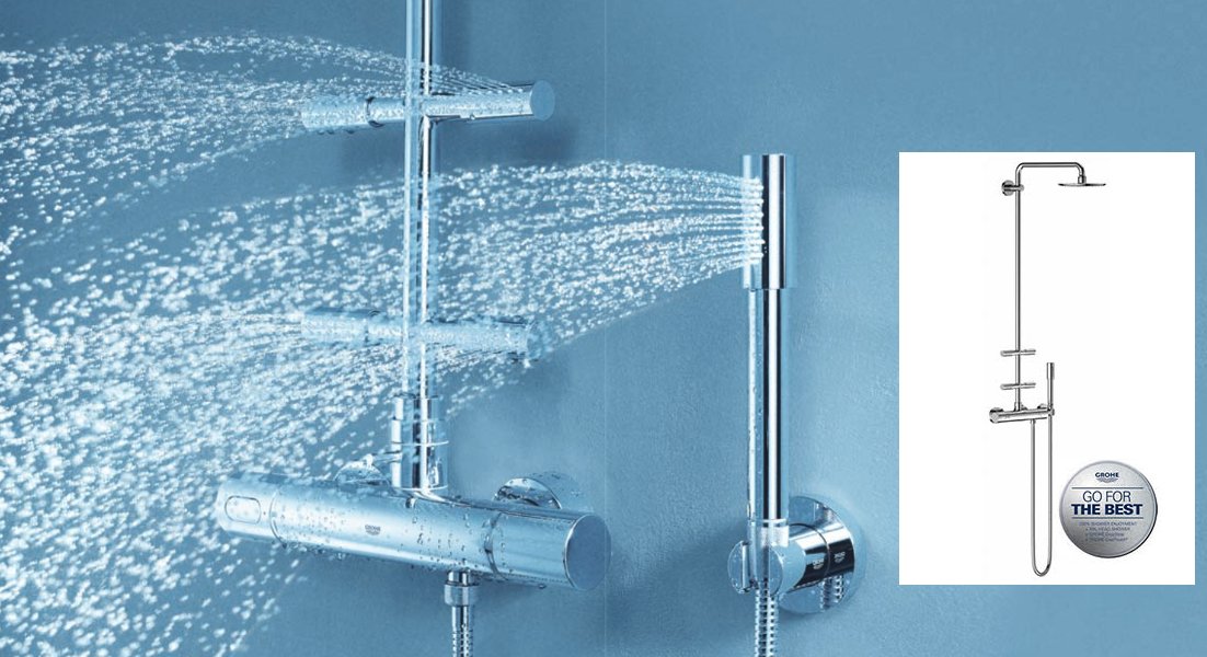 Душевая система с термостатом и боковыми душами Rainshower® System 210