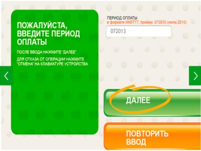 инструкция - период оплаты