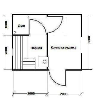 «Бани 3 на 4: фото, проекты, интерьер» фото - proekt 3x4 5