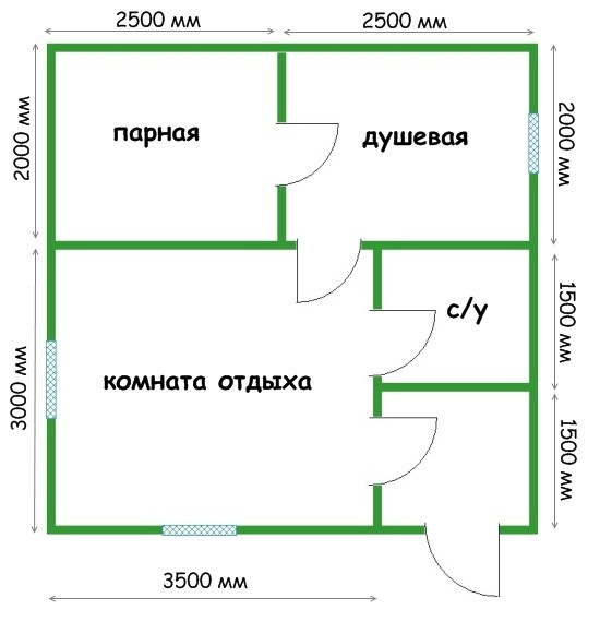 «Проект бани 5 на 5: фото, особенности составления и примеры» фото - proekt 5 5 4