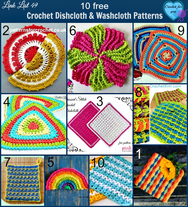 Crochet Dishcloth & Washcloth Patterns