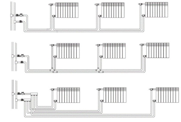 боковое подключение радиаторов отопления фото
