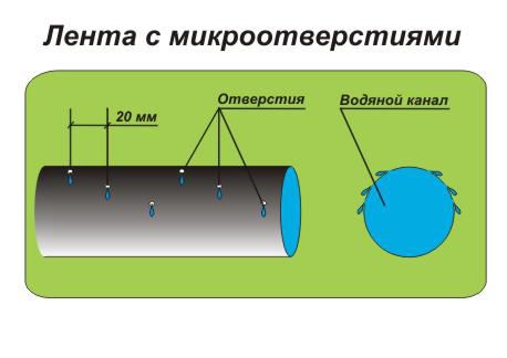 Схема ленты для капельного полива