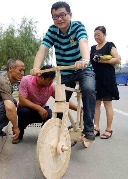 Велосипед из китайских палочек для еды