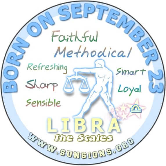 IF YOUR BIRTHDATE IS SEPTEMBER 23, you are likely a smart individual that is capable of making quick and sensible decisions.