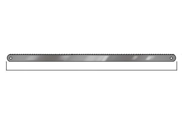 A hacksaw blade can be removed from the frame and replaced when the teeth become blunt.