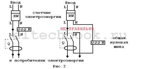 Узип схема подключения 3 фазы